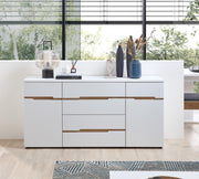 Sideboard MEMPHIS Weiß mit Artisan Eiche Nachbildung