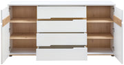 Sideboard MEMPHIS Weiß mit Artisan Eiche Nachbildung