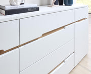 Sideboard MEMPHIS Weiß mit Artisan Eiche Nachbildung