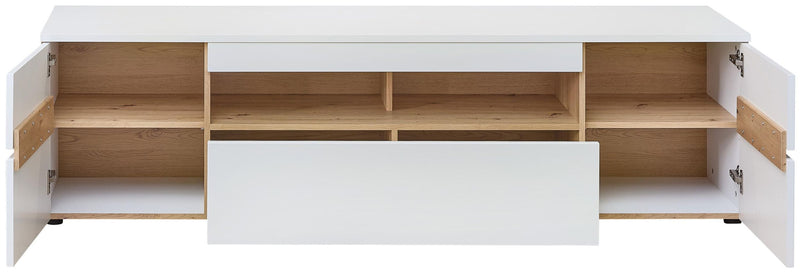 Lowboard MEMPHIS Weiß mit Artisan Eiche Nachbildung