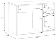 Komplettset Jugendzimmer CULGOA 2 mit Schwebetürenschrank Artisan Weiß