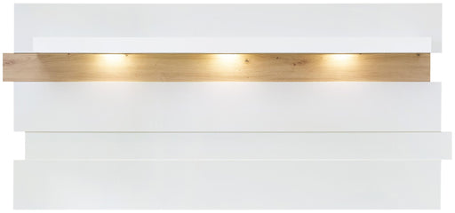 Wandboard Wandpaneel MEMPHIS 202 cm Weiß mit Artisan Eiche Nachbildung