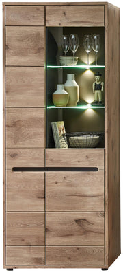 Vitrine BELLANO Viking Oak Nature mit LED