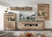 Hängevitrine BELLANO Viking Oak Nature mit LED