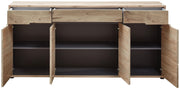 Sideboard BELLANO Viking Oak Nature mit Graphit