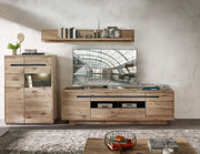 Wohnwand Wohnzimmerschrank BELLANO HH83 Viking Oak Nature mit LED