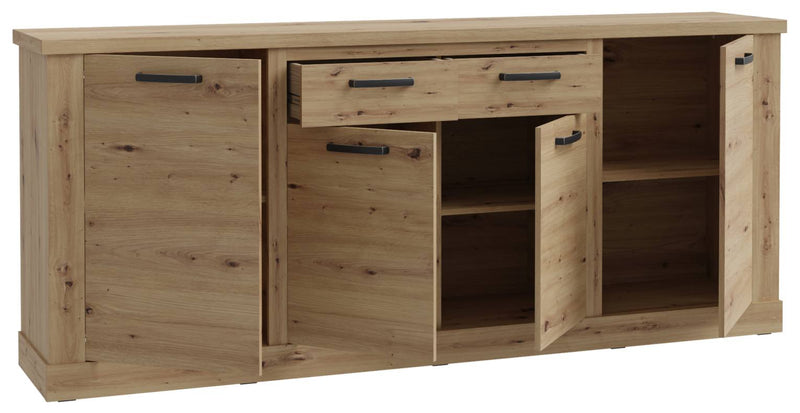 Sideboard CORONA 4 Türen 2 Schubladen Optik Artisan Eiche von Forte