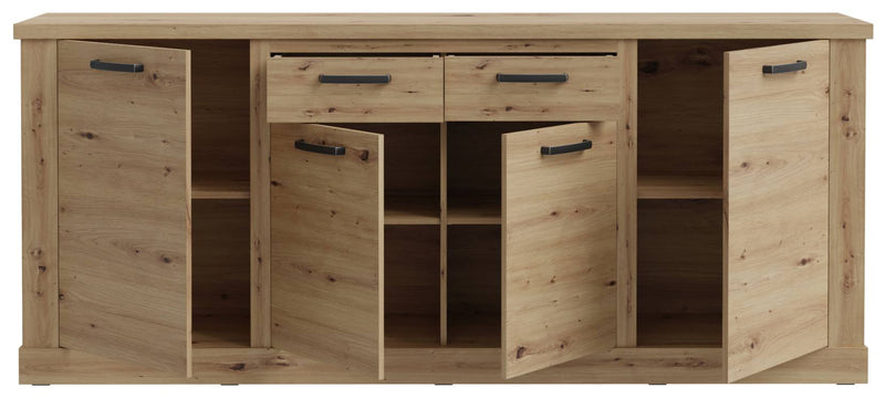 Sideboard CORONA 4 Türen 2 Schubladen Optik Artisan Eiche von Forte