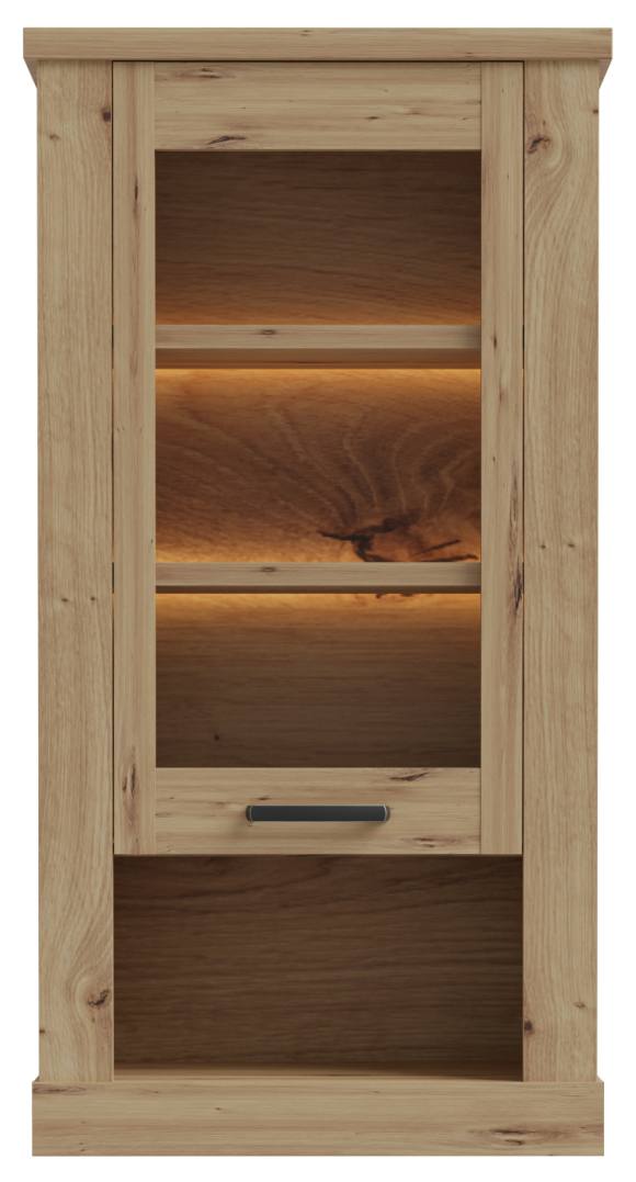 Hängevitrine CORONA 1 Glastür beleuchtet Hängeschrank Artisan Eiche