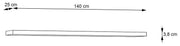 Wandboard passend zur Serie CORONA Paneel 140 cm Artisan Eiche 
