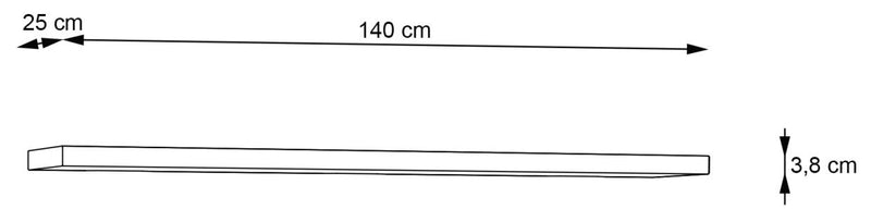 Wandboard passend zur Serie CORONA Paneel 140 cm Artisan Eiche 