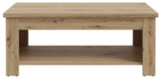 Couchtisch CORONA 110 x 65 mit aufklappbarer Platte in Artisan Eiche