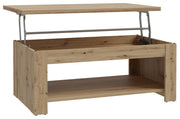 Couchtisch CORONA 110 x 65 mit aufklappbarer Platte in Artisan Eiche