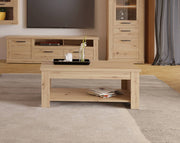 Couchtisch CORONA 110 x 65 mit aufklappbarer Platte in Artisan Eiche