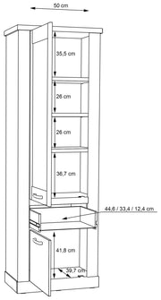 Wohnzimmerschrank CORONA Set 5-tlg Artisan Eiche