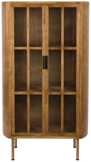 Vitrine Schrank YAZ aus Gummibaumholz im Vintage Style