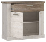 Sideboard DURO 2 Türen und 1 Schublade in Pinie weiß antik