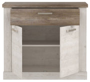 Sideboard DURO 2 Türen und 1 Schublade in Pinie weiß antik