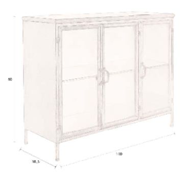 Vintage Metall Sideboard GERTLUSH von DutchBone