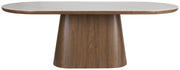Esstisch Tisch ALMIRA Oval 200x90 walnussfarben mit Marmoroptik