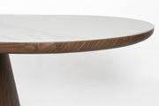 Esstisch Tisch ALMIRA Oval 200x90 walnussfarben mit Marmoroptik