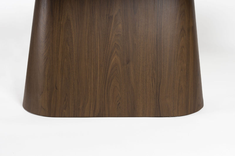 Esstisch Tisch ALMIRA Oval 200x90 walnussfarben mit Marmoroptik