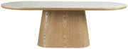 Esstisch Tisch ALMIRA Oval 200x90 eichenfarben mit Marmoroptik