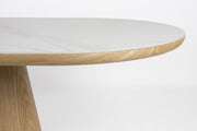 Esstisch Tisch ALMIRA Oval 200x90 eichenfarben mit Marmoroptik