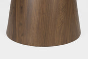Esstisch Tisch ALMIRA rund 115x115 walnussfarben mit Marmoroptik