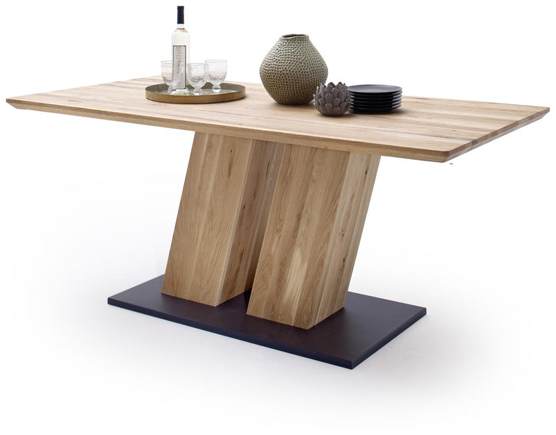 Esstisch Säulentisch SOFIA 180 x 90 cm Eiche Massivholz geölt