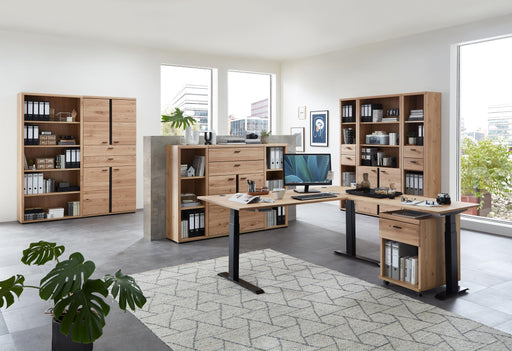 Komplettbüro SONOS IV 10-teilig Front Altesche Massivholz gebürstet