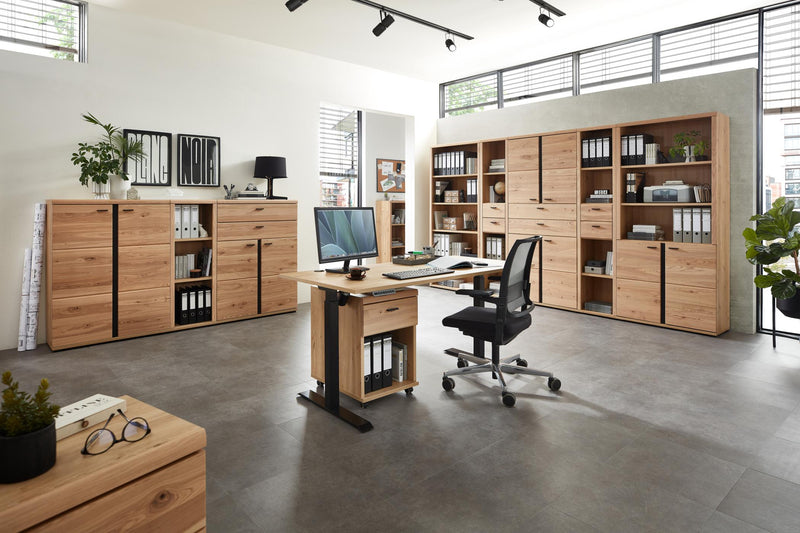 Komplettbüro SONOS I 10-teilig Front Altesche Massivholz gebürstet