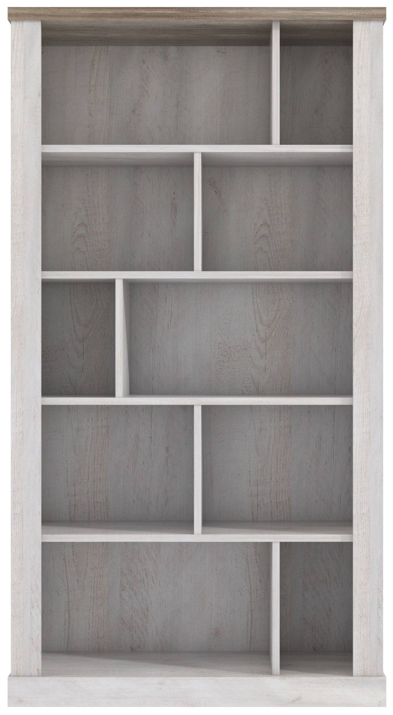 Bücherregal Regal DURO Bücherregal mit Inneneinteilung Pinie weiß antik von Forte