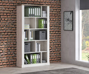 Bücherregal Regal DURO Bücherregal mit Inneneinteilung Pinie weiß antik von Forte