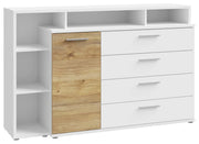 Sideboard Wäschekommode MAYACUS Dekor Weiß / Mauvella Eiche von Forte