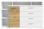 Sideboard Wäschekommode MAYACUS Dekor Weiß / Mauvella Eiche von Forte