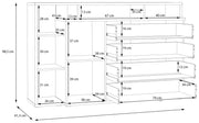 Sideboard Wäschekommode MAYACUS Dekor Weiß / Mauvella Eiche von Forte