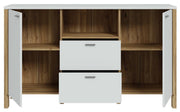 Sideboard Kommode SAITAMA Dekor Secret Grey und Mauvella Eiche Forte