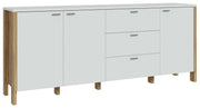 Sideboard SAITAMA 3-trg. Dekor Secret Grey und Mauvella Eiche Forte