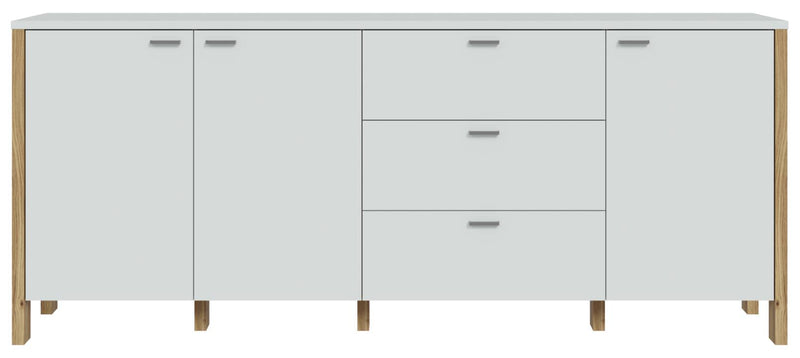 Sideboard SAITAMA 3-trg. Dekor Secret Grey und Mauvella Eiche Forte