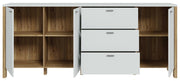Sideboard SAITAMA 3-trg. Dekor Secret Grey und Mauvella Eiche Forte