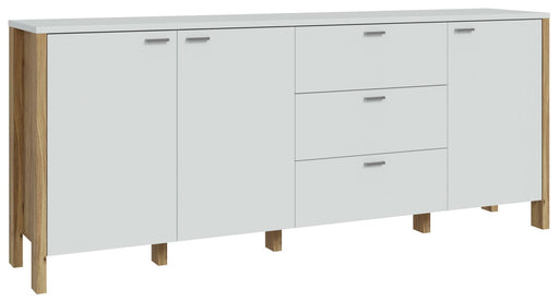 Sideboard SAITAMA 3-trg. Dekor Secret Grey und Mauvella Eiche Forte