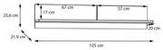 Wandboard SAITAMA Optik Mauvella Eiche / Secret Grey von Forte