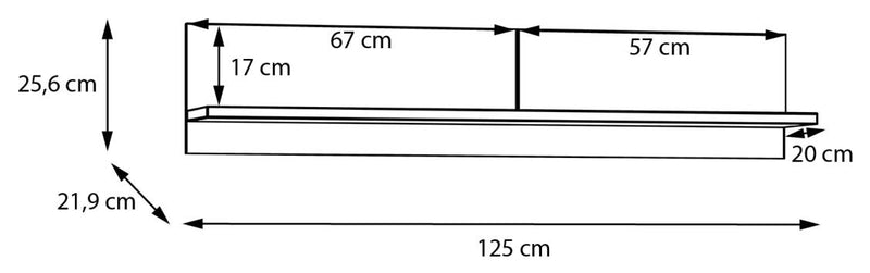 Wandboard SAITAMA Optik Mauvella Eiche / Secret Grey von Forte
