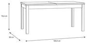 Esstisch Ausziehtisch SAITAMA Optik Mauvella Eiche / Secret Grey 