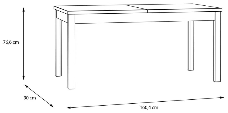 Esstisch Ausziehtisch SAITAMA Optik Mauvella Eiche / Secret Grey 