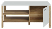 Couchtisch SAITAMA mit 2 Türen Mauvella Eiche / Secret Grey