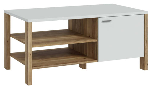 Couchtisch SAITAMA mit 2 Türen Mauvella Eiche / Secret Grey
