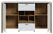 Sideboard SAITAMA mit offenem Regal Dekor Secret Grey / Mauvella Eiche