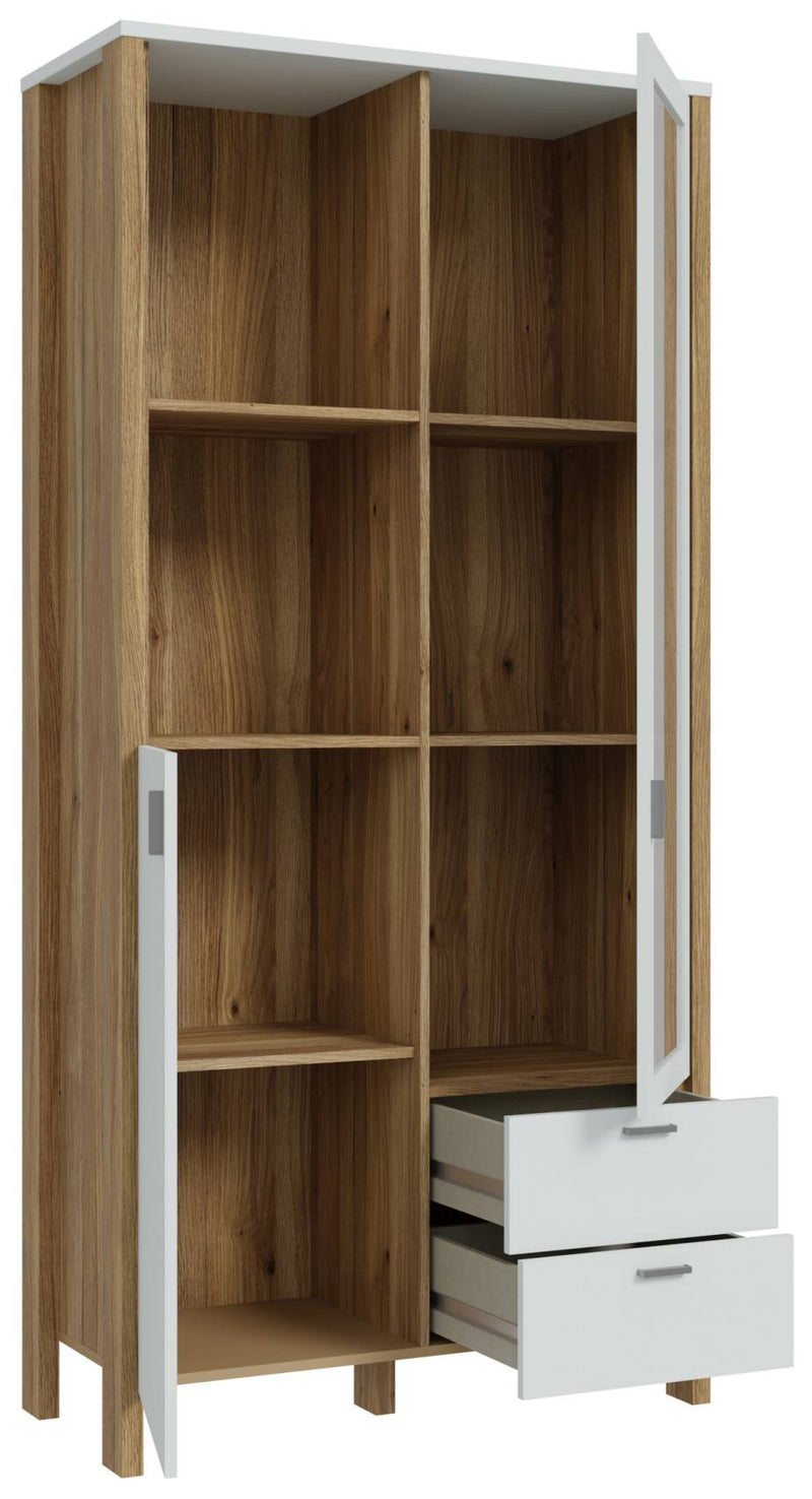 Ess- Wohnkombination SAITAMA mit Tisch Secret Grey / Mauvella Eiche
